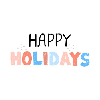 Hand Drawn Lettering - Happy Holidays vector