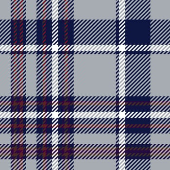 Plaid pattern in grey with dark violet, and white  color. Vector graphic. Texture for shirt, clothes, dresses and  other modern fashion textile design. Pixel texture