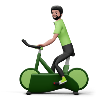 Happy fitness man, Exercise or fitness for good health, 3d rendering png