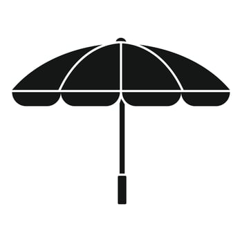 Summer beach umbrella icon, simple style vector