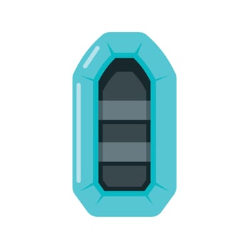 Inflatable boat icon, flat style vector
