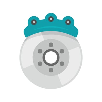 Car brake disc icon, flat style vector