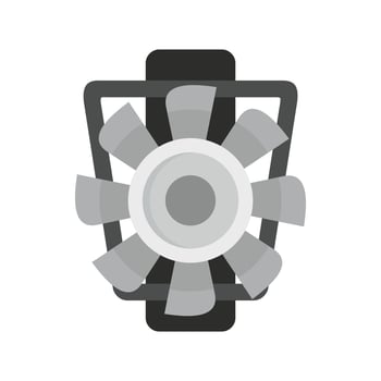 Car motor ventilator icon, flat style vector