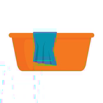 Wash basin icon, flat style vector