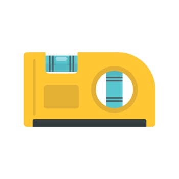 Level angle tool icon, flat style vector