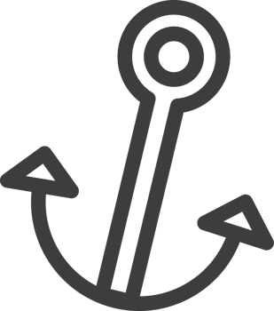 Anchor thin line icon, Travel icon set. png