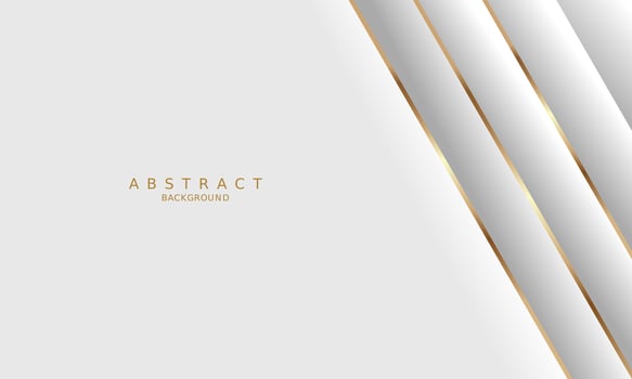 white luxury premium background and gold line. vector