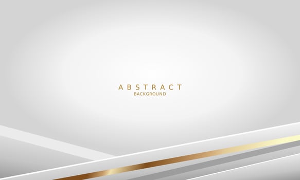white luxury premium background and gold line. vector
