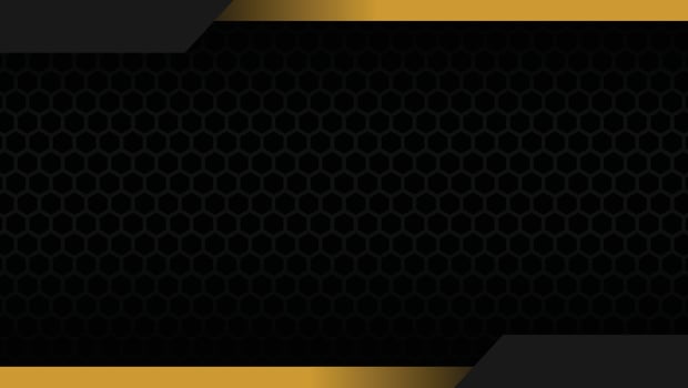 Abstract black and gold hexagonal luxury background vector