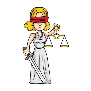 Justice Lady Illustration vector