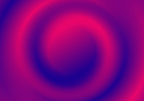 Abstract 3D blue and pink gradient color swirl circle convex background minimal style vector