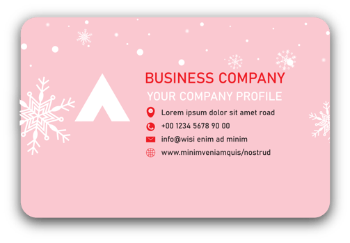 Professional business stationery items christmas template color styles layered png illustration