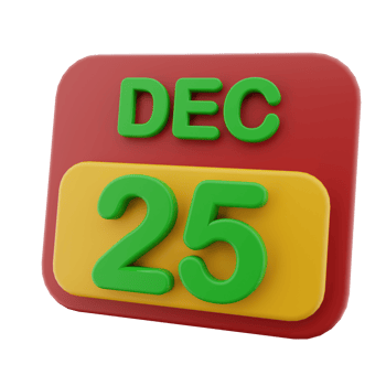 Christmas 3d calender illustration png