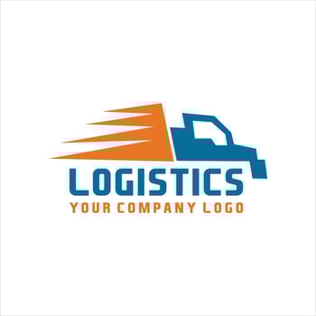 logistics transportation logo vector, Fast delivery concept icon. Simple one colored shopping element illustration. Vector symbol design from store collection.