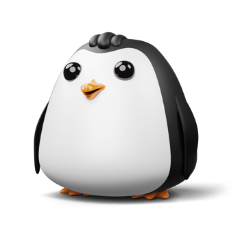 Cute penguin, cute animal, 3d rendering illustration png
