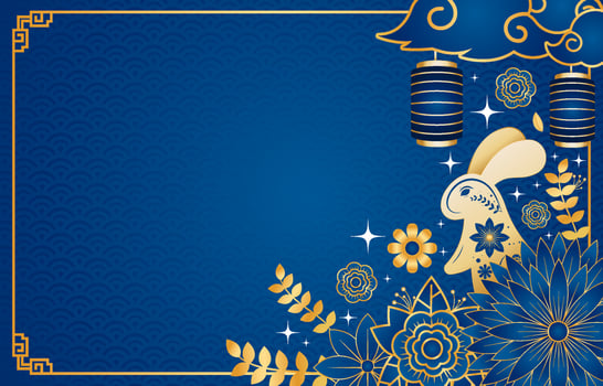 Luxury Chinese New Year of Water Rabbit Background vector