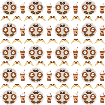 Coffee seamless pattern png