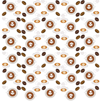 Coffee seamless pattern png