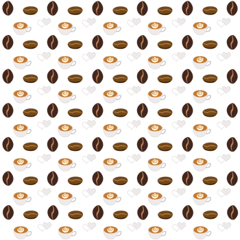 Coffee seamless pattern png