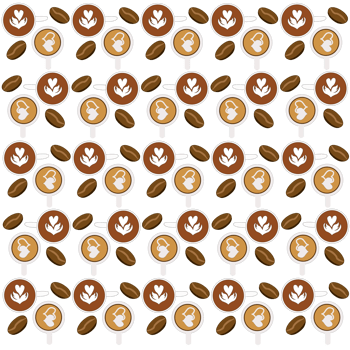 Coffee seamless pattern png