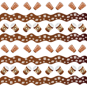 Iced coffee pattern png