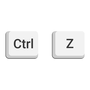 Vector of Ctrl Z keyboard buttons