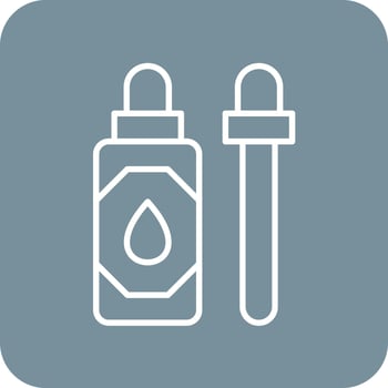 Serum Line Round Corner Background Icons vector