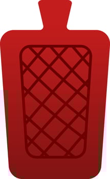 Cartoon medical heating pad isolated on white background vector