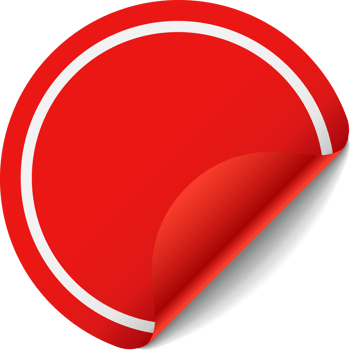 3D red sticker tag sale png