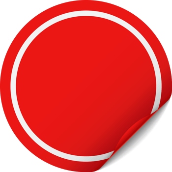 3D red sticker tag sale png