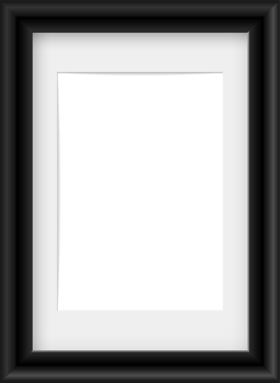 Black wooden picture frame png
