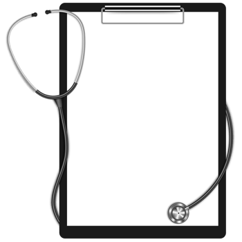 Clipboard and stethoscope png