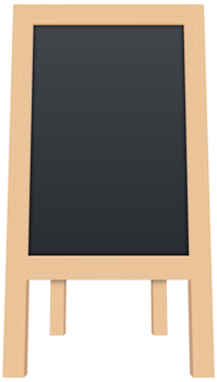 Black wooden board, outdoor advertising stand mock up png