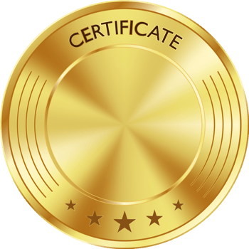 Certificate luxury golden medal png
