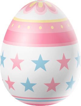 Happy Easter Day colorful egg isolated png