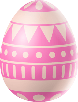 Happy Easter Day colorful egg isolated png