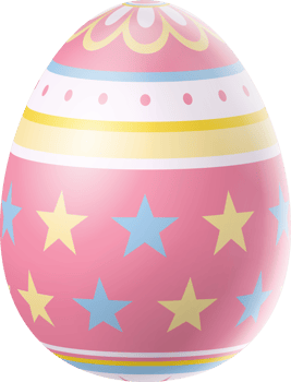 Happy Easter Day colorful egg isolated png