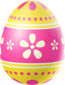 Happy Easter Day colorful egg isolated png