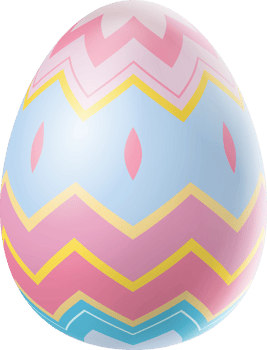 Happy Easter Day colorful egg isolated png
