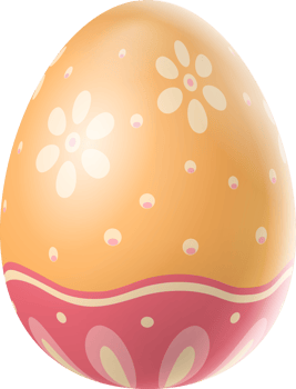 Happy Easter Day colorful egg isolated png