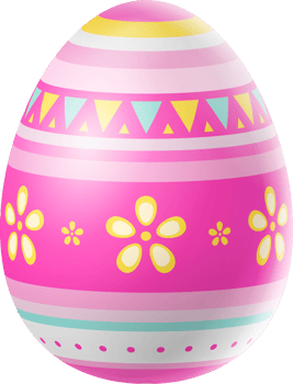 Happy Easter Day colorful egg isolated png