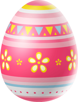 Happy Easter Day colorful egg isolated png