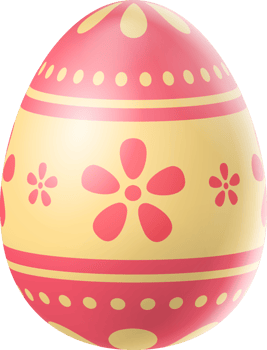 Happy Easter Day colorful egg isolated png