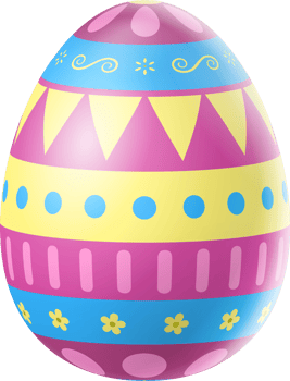 Happy Easter Day colorful egg isolated png