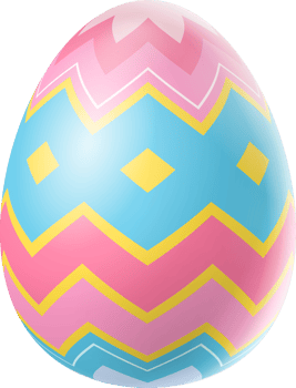 Happy Easter Day colorful egg isolated png