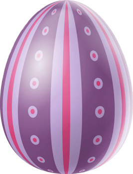 Happy Easter Day colorful egg isolated png
