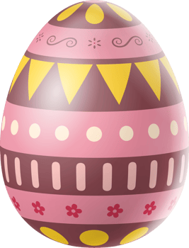 Happy Easter Day colorful egg isolated png