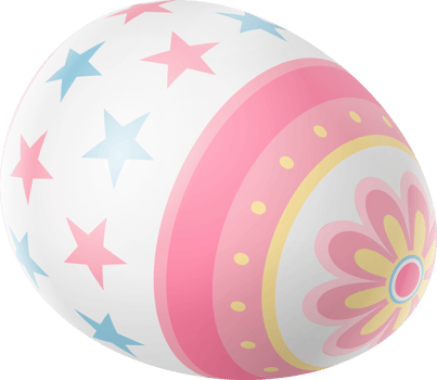 Happy Easter Day colorful egg isolated png