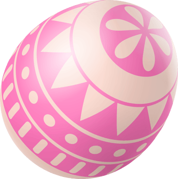 Happy Easter Day colorful egg isolated png