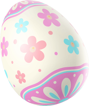 Happy Easter Day colorful egg isolated png